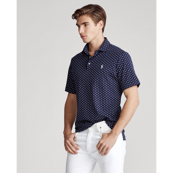 Refined Navy Deco Foulard Classic Fit Interlock Polo Polo Ralph Lauren 4
