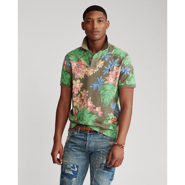 Polo shirt floral design best sale