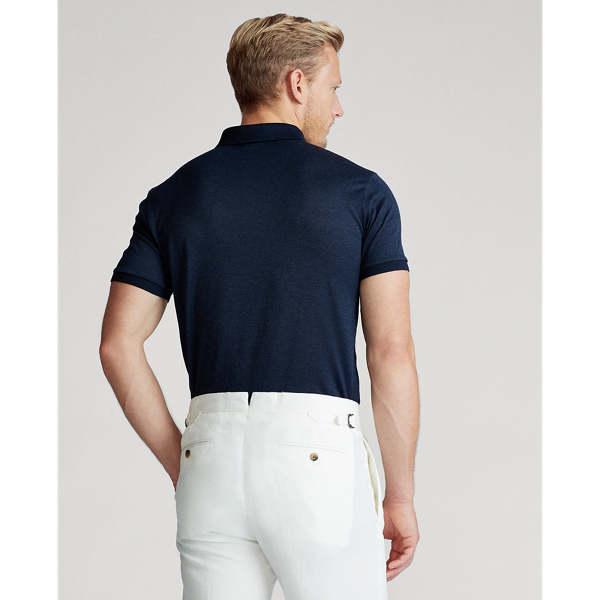 Aviator Navy/Winter Navy Custom Slim Fit Jersey Polo Polo Ralph Lauren 4