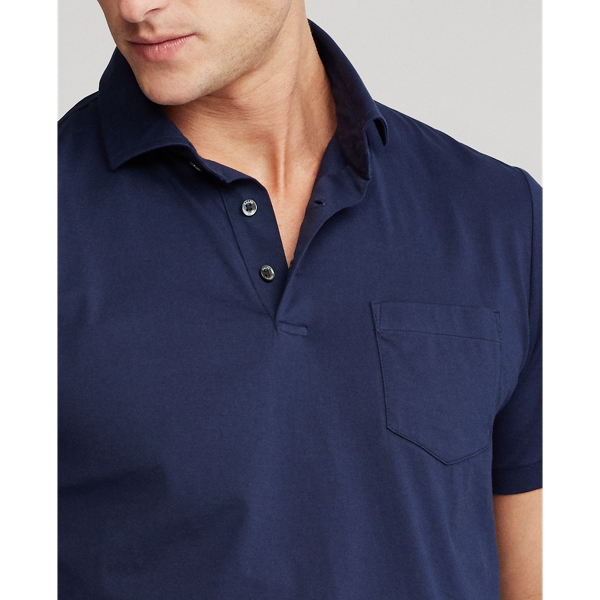 Refined Navy Custom Slim Fit Jersey Polo Shirt Polo Ralph Lauren 6