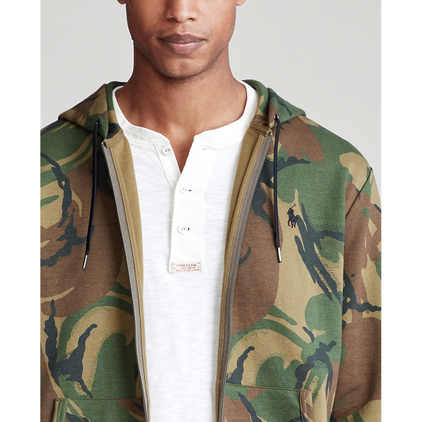 British Elmwood Camo Camo Double-Knit Hoodie Polo Ralph Lauren 5