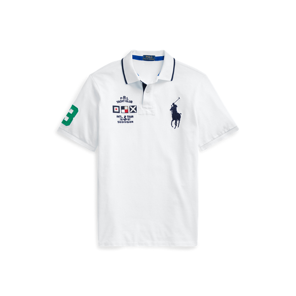 Custom Slim Fit Mesh Polo Polo Ralph Lauren em 1