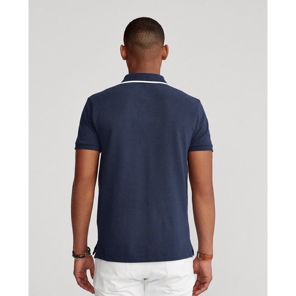 Cruise Navy Custom Slim Fit Mesh Polo Polo Ralph Lauren 5