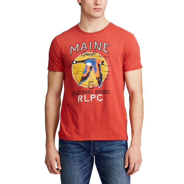 Post Red Custom Slim Graphic T-Shirt Polo Ralph Lauren 3