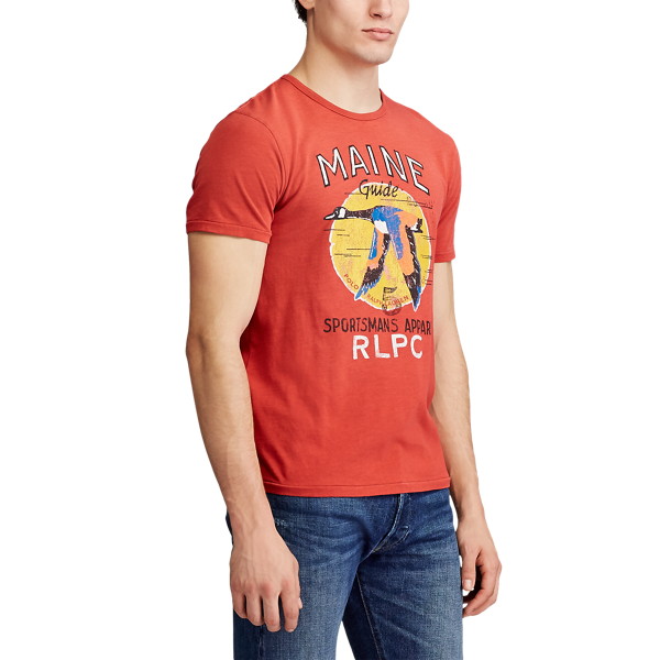 Post Red Custom Slim Graphic T-Shirt Polo Ralph Lauren 5