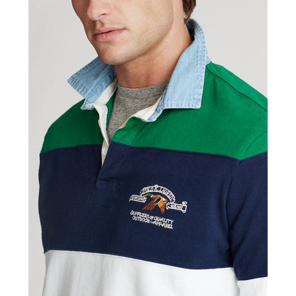 Cruise Navy Multi Classic Fit Rugby Shirt Polo Ralph Lauren 6