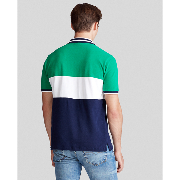 Chroma Green Multi Custom Slim Fit Mesh Polo Polo Ralph Lauren 5