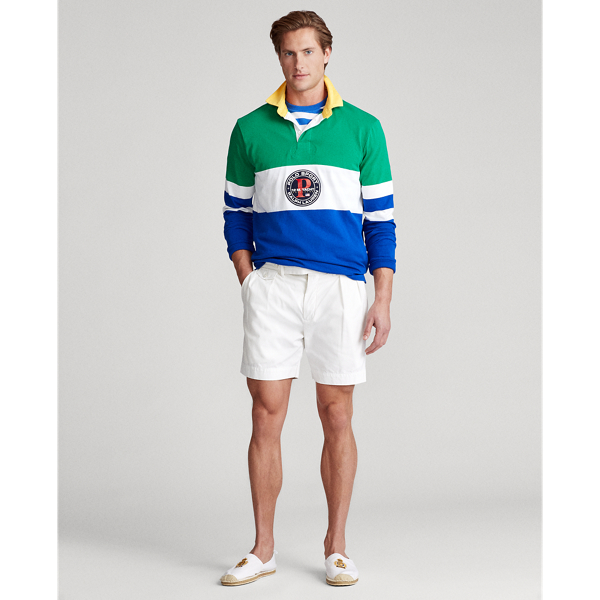 Chroma Green Multi Classic Fit Rugby Shirt Polo Ralph Lauren 3