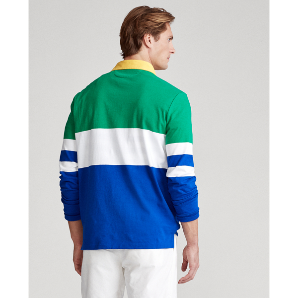 Chroma Green Multi Classic Fit Rugby Shirt Polo Ralph Lauren 4