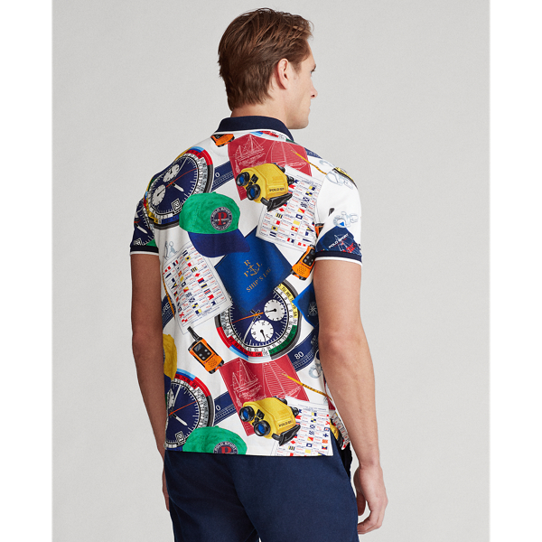 White Ships Log Print The Nautical Racing Polo Shirt Polo Ralph Lauren 4