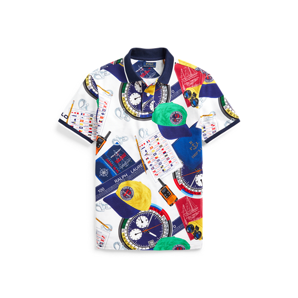 White Ships Log Print The Nautical Racing Polo Shirt Polo Ralph Lauren 2
