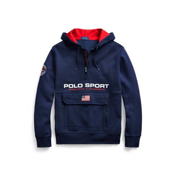 Felpa Polo Sport a maglia doppia con cappuccio Polo Ralph Lauren in 1