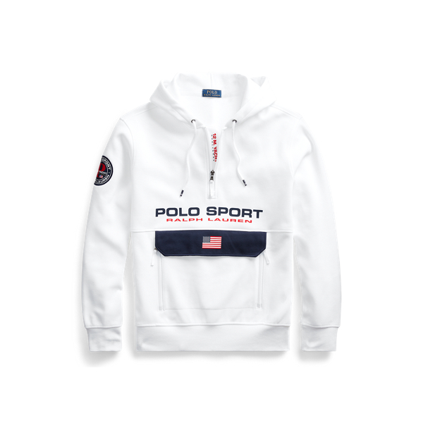 White Polo Sport Double-Knit Hoodie Polo Ralph Lauren 2