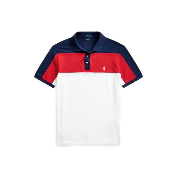 Custom Slim Fit Mesh Polo Shirt Polo Ralph Lauren in 1