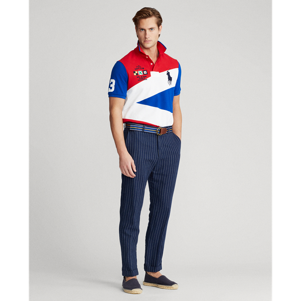 RL Red Multi Custom Slim Fit Mesh Polo Polo Ralph Lauren 3