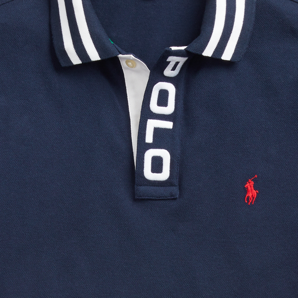 Cruise Navy Custom Slim Fit Mesh Polo Polo Ralph Lauren 7