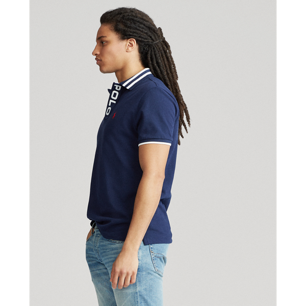 Cruise Navy Custom Slim Fit Mesh Polo Polo Ralph Lauren 4