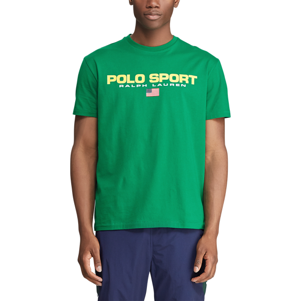 Hillside Green Classic Fit Polo Sport Jersey T-Shirt Polo Ralph Lauren 3