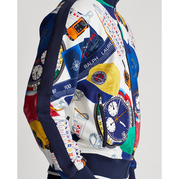 White Ships Log Print The Nautical Racing Jacket Polo Ralph Lauren 5