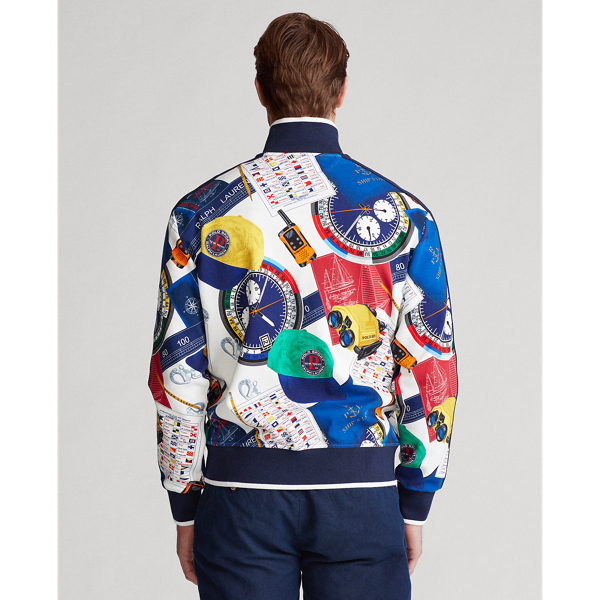 White Ships Log Print The Nautical Racing Jacket Polo Ralph Lauren 6