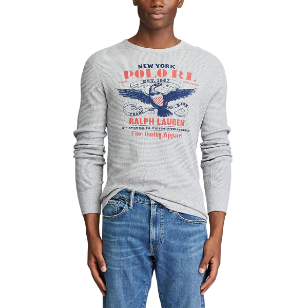 Andover Heather Waffle-Knit Graphic Crewneck Polo Ralph Lauren 3