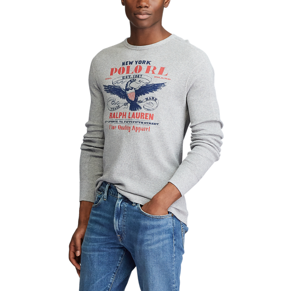 Andover Heather Waffle-Knit Graphic Crewneck Polo Ralph Lauren 5
