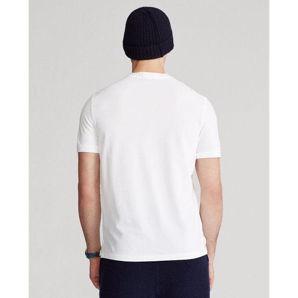 White Featherweight Mesh Henley Shirt Polo Ralph Lauren 4
