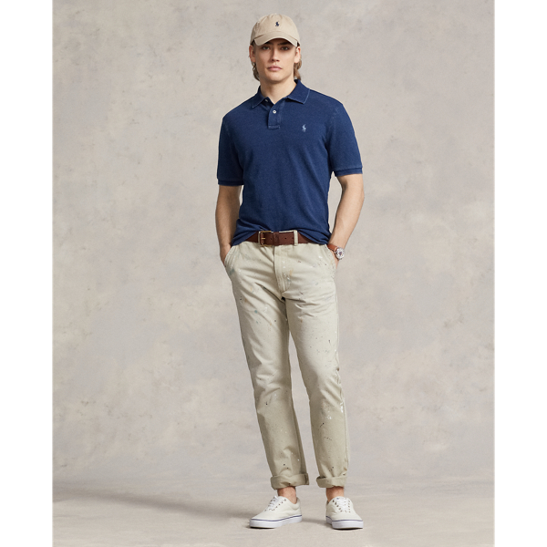 Blue polo and khaki pants on sale