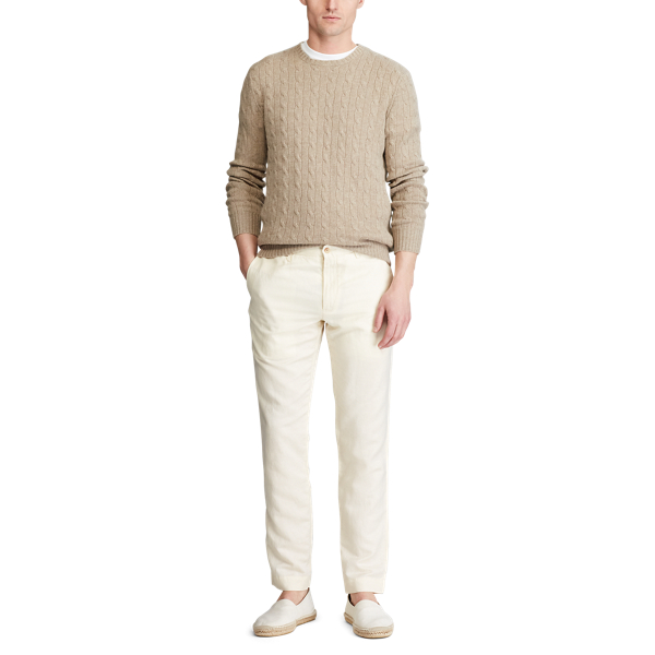Andover Cream Slim Fit Linen-Blend Trouser Polo Ralph Lauren 2