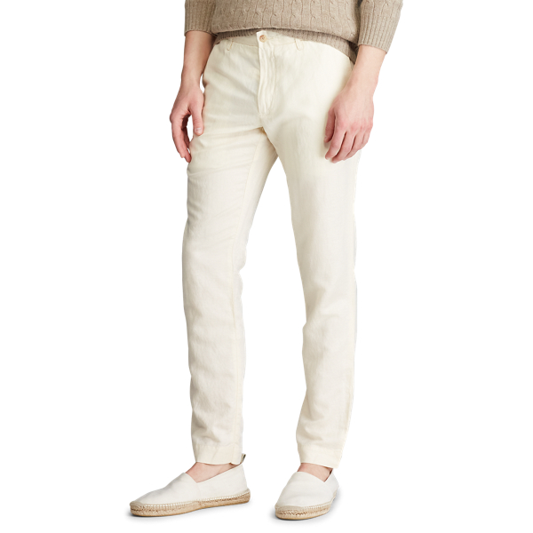 Andover Cream Slim Fit Linen-Blend Trouser Polo Ralph Lauren 5