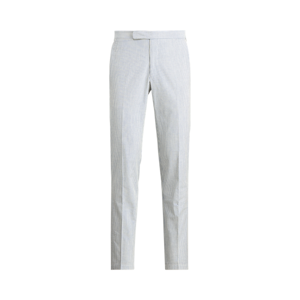 Blue/Cream Striped Seersucker Suit Trouser Polo Ralph Lauren 2