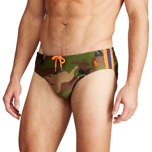 Camo/Orange Camo Swim Brief Polo Ralph Lauren 4