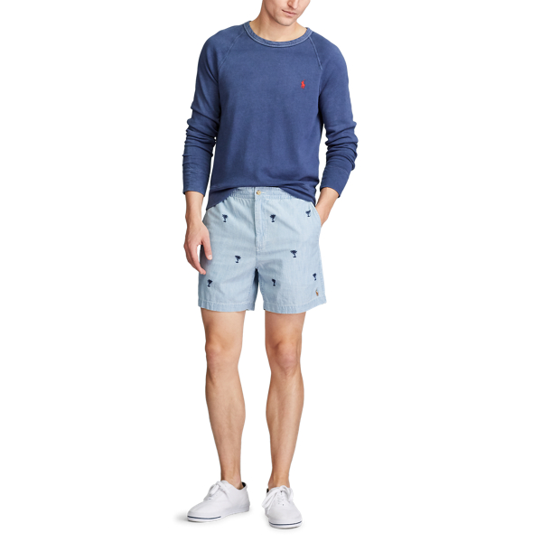 Chambray W/ Palm Trees 15.2 cm Polo Prepster Chambray Short Polo Ralph Lauren 2