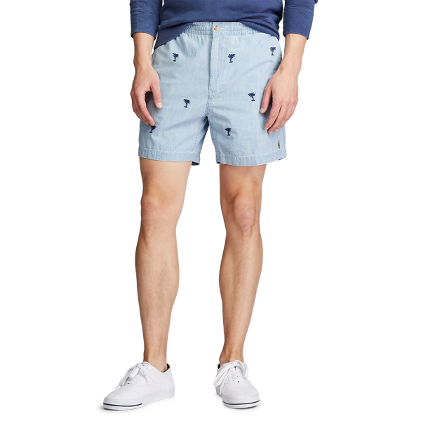Chambray W/ Palm Trees 15.2 cm Polo Prepster Chambray Short Polo Ralph Lauren 3