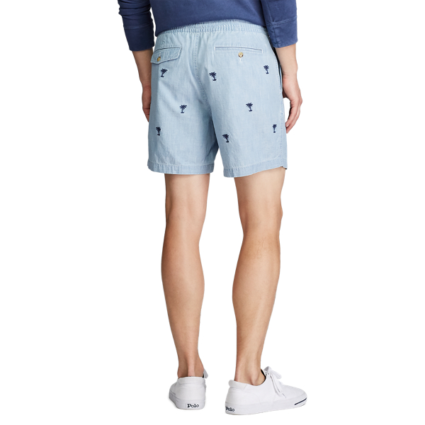 Chambray W/ Palm Trees 15.2 cm Polo Prepster Chambray Short Polo Ralph Lauren 4