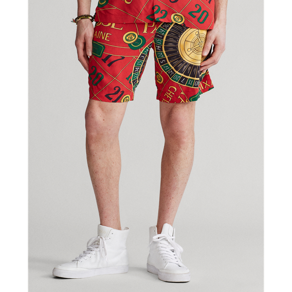 Reissue Print Red Multi Limited Edition Casino Short Polo Ralph Lauren 3