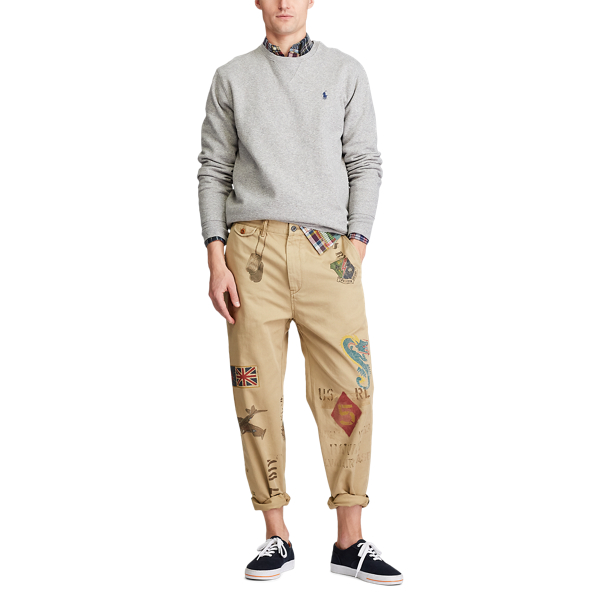 Desert Khaki W/Military Baggy Fit Graphic Chino Polo Ralph Lauren 2