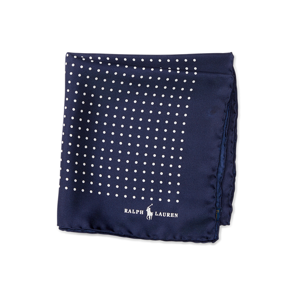 Polka-Dot Silk Pocket Square