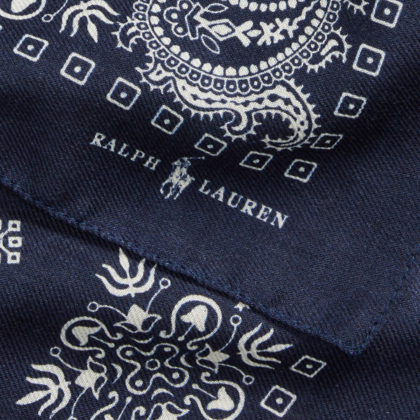 Navy Wool-Silk Bandanna Polo Ralph Lauren 3