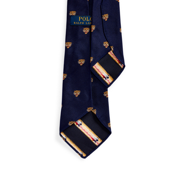 Navy Silk Tiger Tie Polo Ralph Lauren 2