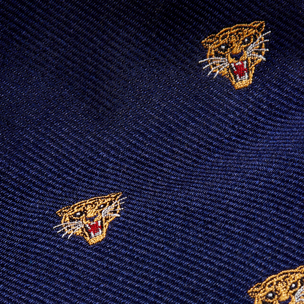 Navy Silk Tiger Tie Polo Ralph Lauren 3