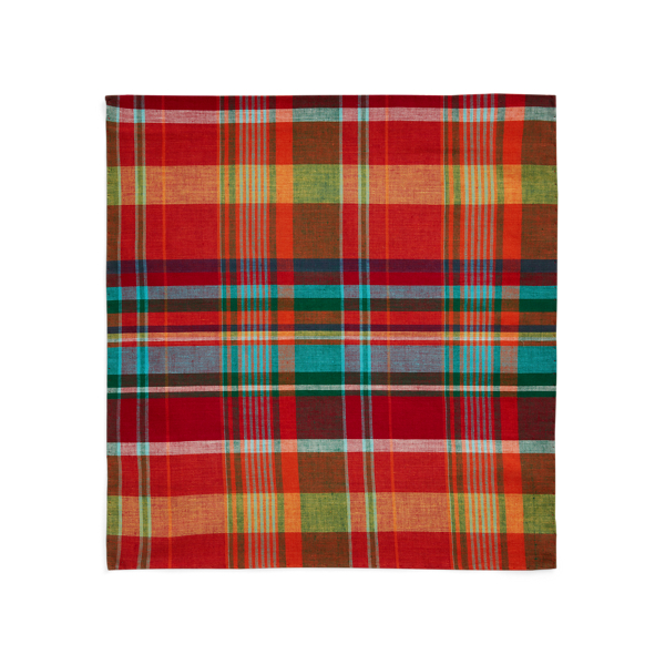 Orange/Red Multi Plaid Pocket Square Polo Ralph Lauren 2