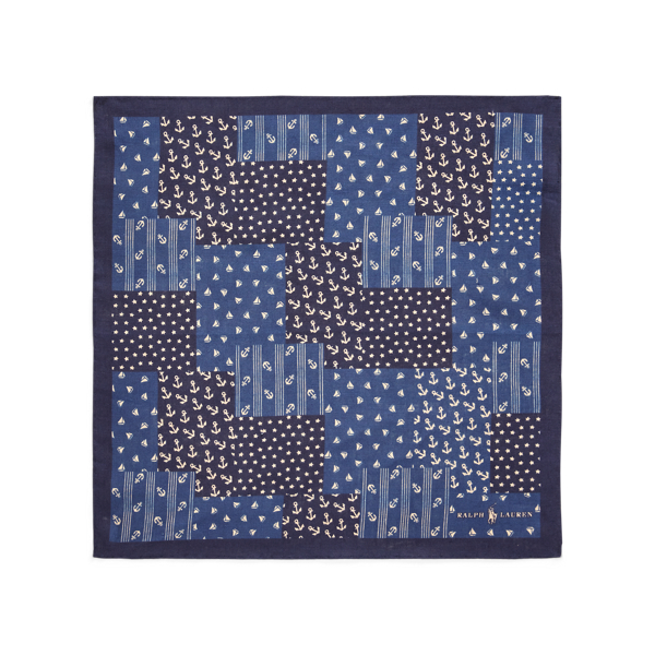 Navy Nautical Linen Pocket Square Polo Ralph Lauren 2