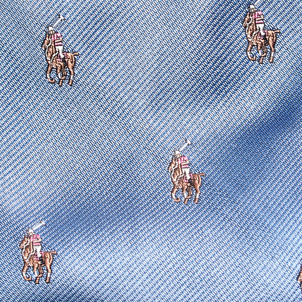 Light Blue Polo Pony Silk Narrow Tie Polo Ralph Lauren 3