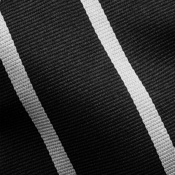 Cravate &eacute;troite reps de soie ray&eacute; Polo Ralph Lauren en Noir/Blanc 3