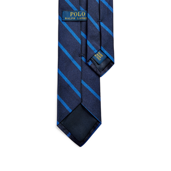 Navy/Royal Striped Silk Repp Narrow Tie Polo Ralph Lauren 2