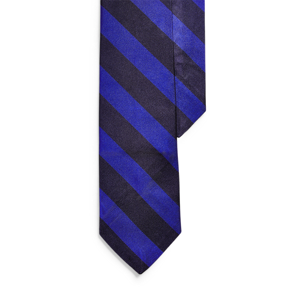 Navy/Royal Striped Silk Repp Tie Polo Ralph Lauren 1