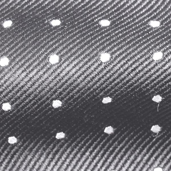 Silver/White Dot Silk Repp Narrow Tie Polo Ralph Lauren 3