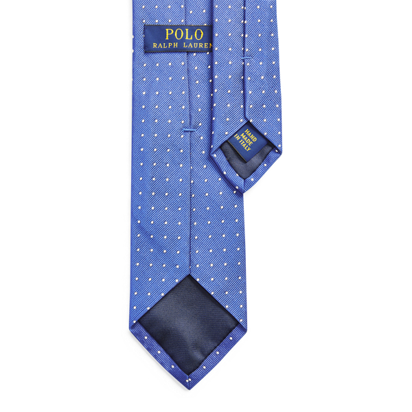 Blue/White Polka-Dot Silk Repp Narrow Tie Polo Ralph Lauren 2
