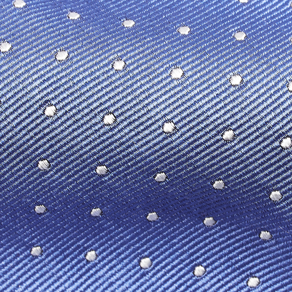 Blue/White Polka-Dot Silk Repp Narrow Tie Polo Ralph Lauren 3